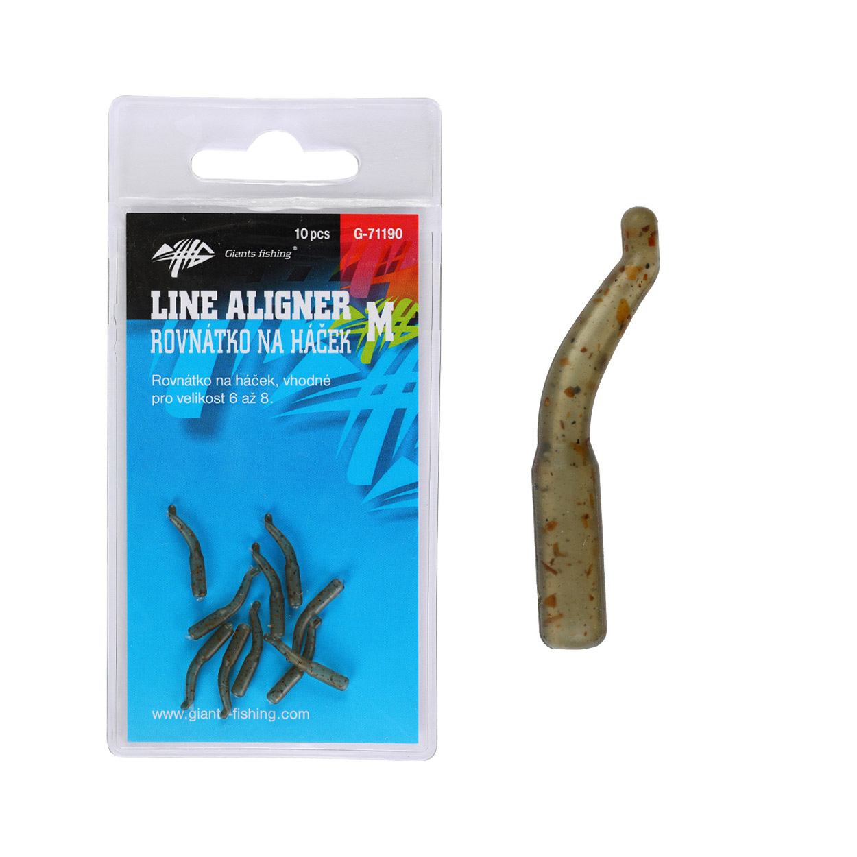 GIANTS FISHING Veľké Rovnátka na háčik Line Aligner – Large Camo (10ks)