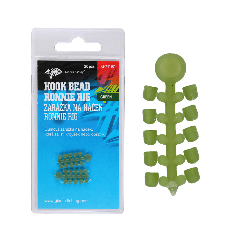 GIANTS FISHING Zarážka na háčik Hook Bead for Roinnie Rig – Zelená (20ks)